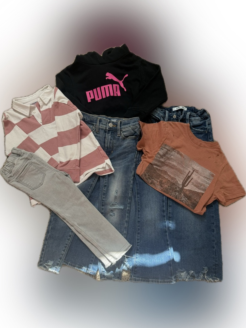 Girl’s Bundle 7 Pieces 4 Jeans & 3 Top Size 5 Buckle, Gap, Willow & Root - Picture 2 of 15